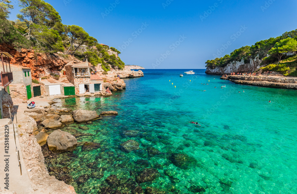 Spain Majorca beautiful cove of Cala Llombards 