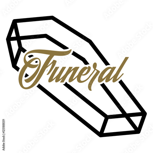 Color vintage funeral emblem