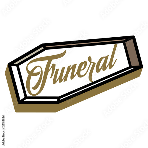 Color vintage funeral emblem