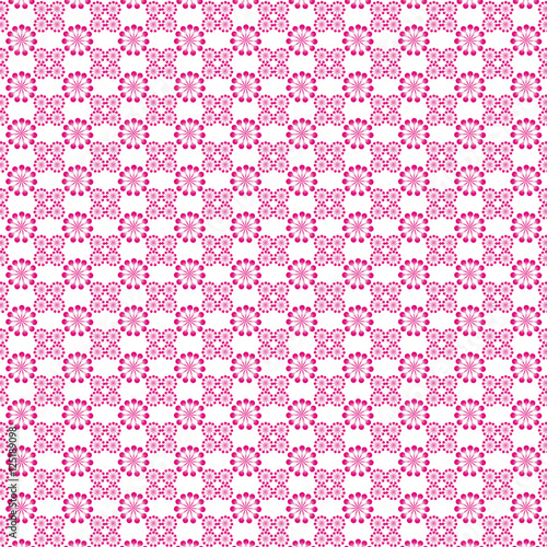 Vector floral pink white background.