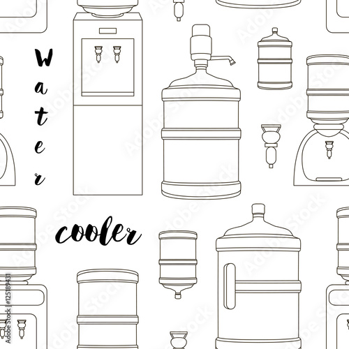 Icons for water cooler appliance pattern