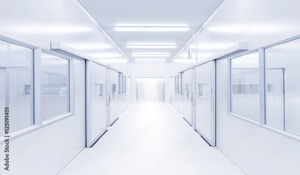 Foto de modern interior science lab with lighting from gateway do Stock