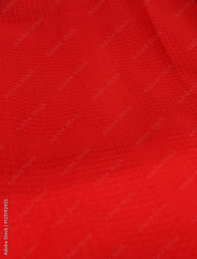 Close Up Background of Red Textile Texture