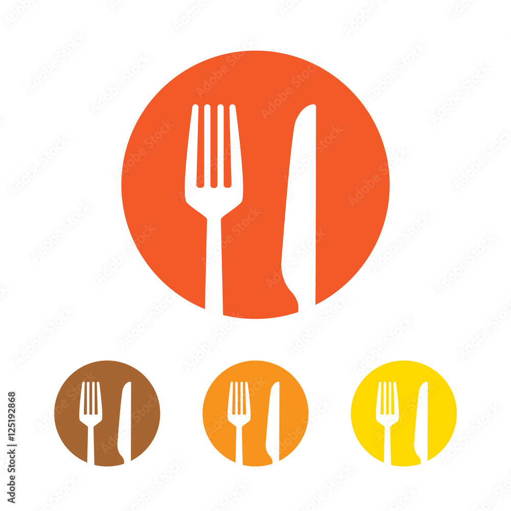 Fork and knife icon vector Fork and knife icon vector