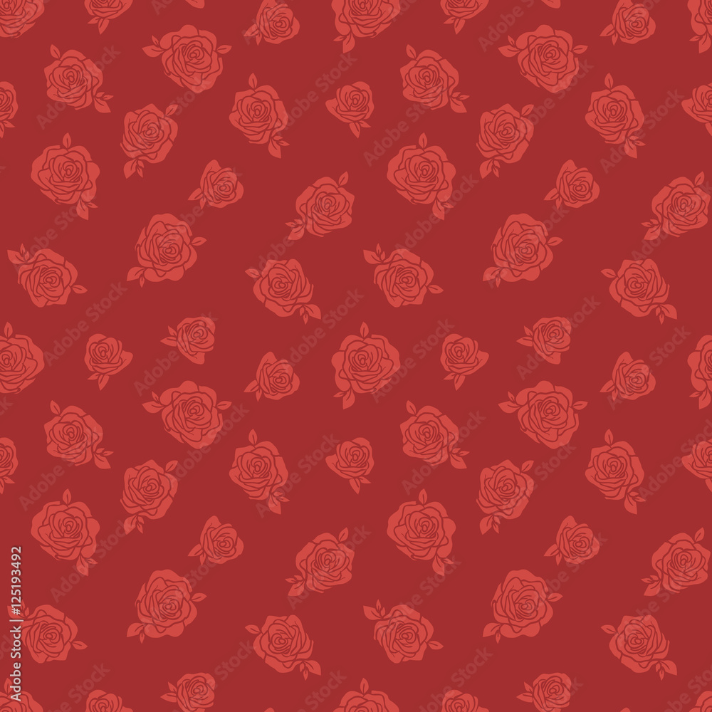 Pattern with red roses. Pattern with red roses.