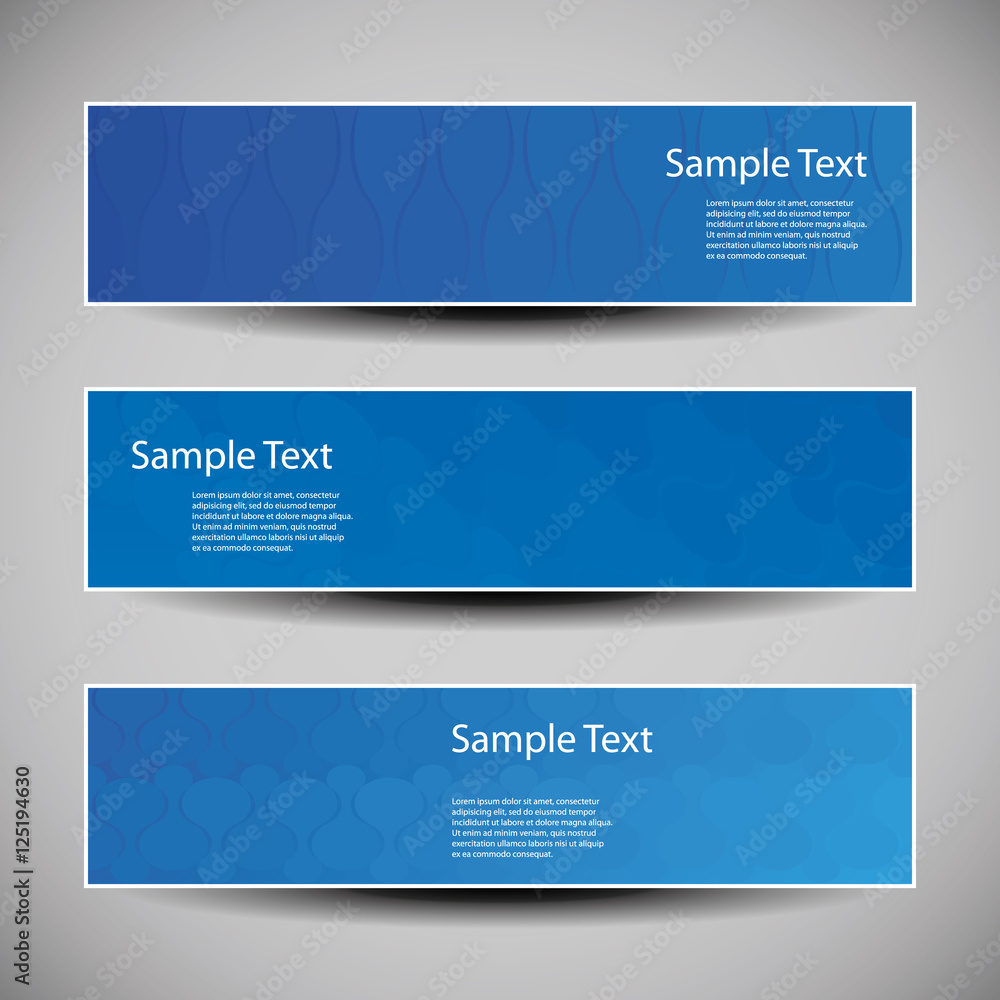 Fototapeta premium Banner or Cover Design with Blue Abstract Pattern