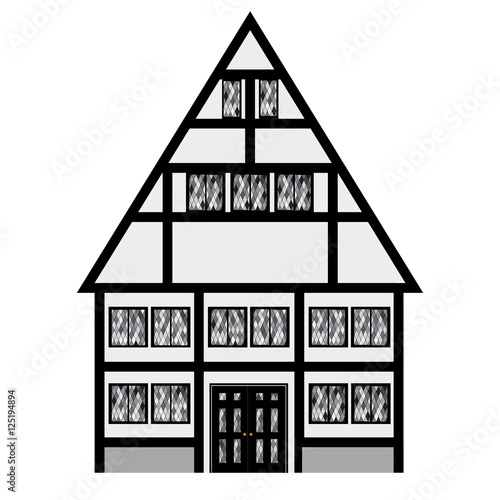 Medieval house vector