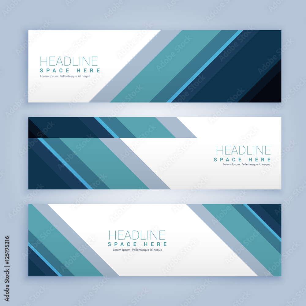 Fototapeta premium banners set in business style colors