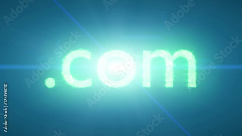 Dot com text explode .com dotcom website web internet net online webpage 4k