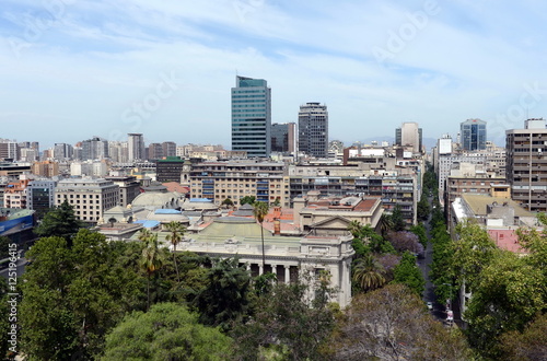 View of Santiago from mount Santa Lucia.