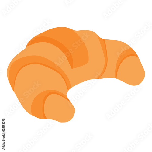 Baked croissant vector