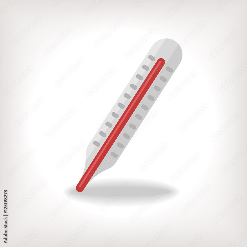 Flat thermometer style Icon with long shadows Flat thermometer style Icon with long shadows