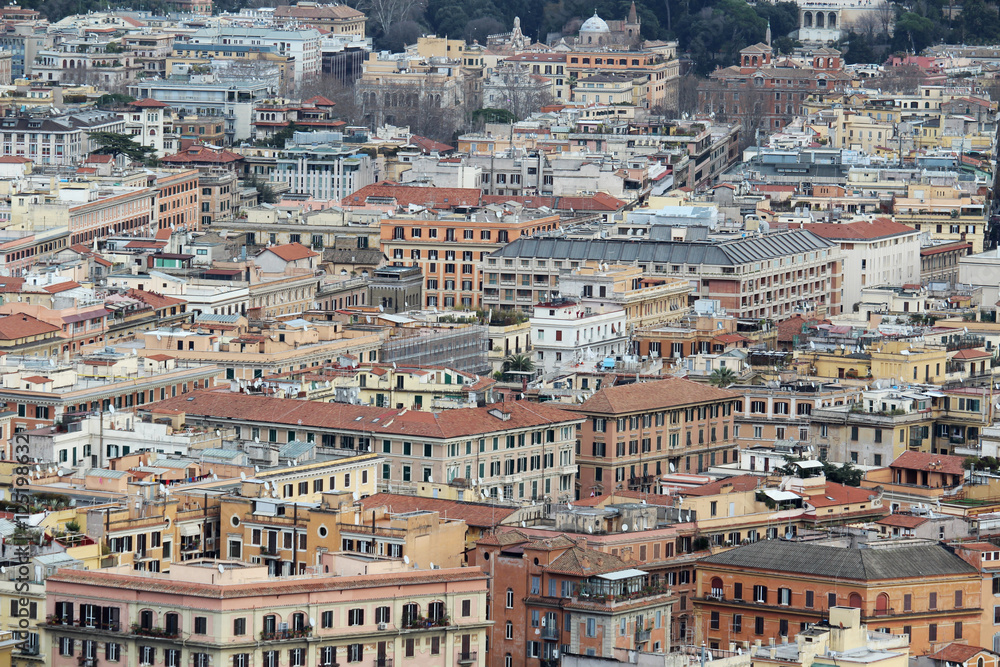 View from Gianicolo hill, Rome, Italy