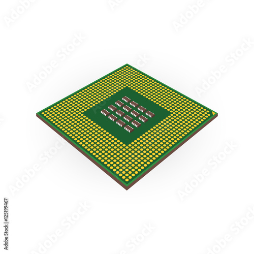 Central processing unit CPU concept by Back board