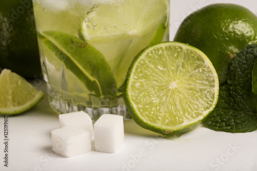 Caipirinha - brazilian's national cocktail made with cachaca, sugar © paulovilela