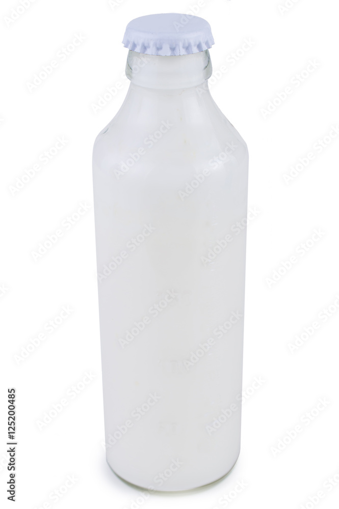 Bottle of milk. On white, isolated background. Bottle of milk. On white, isolated background.