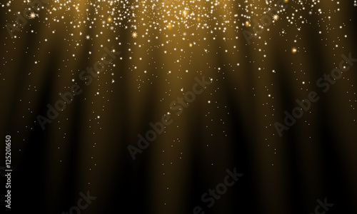 shiny golden stars background photo