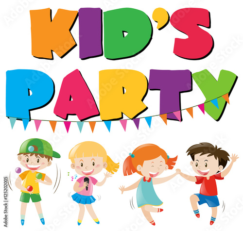 Many kids having fun at party