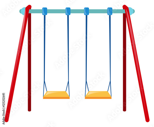 Two swings on blue bar