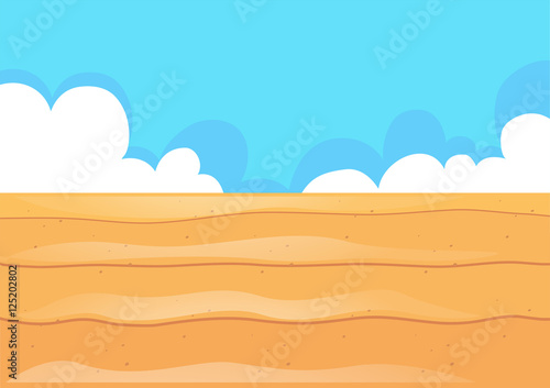 Nature scene with desert field