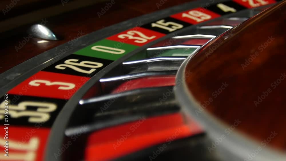 Roulette wheel loop rotation. Number 20 black. Close up Roulette wheel loop rotation. Number 20 black. Close up