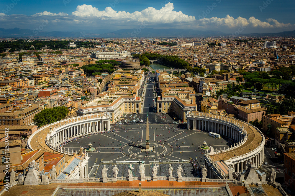 Sint Peters Square and Rome overlook