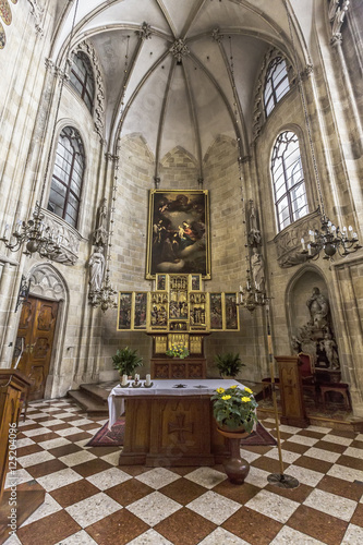 Interior of the Church of the Teutonic Order  in Vienna. photo