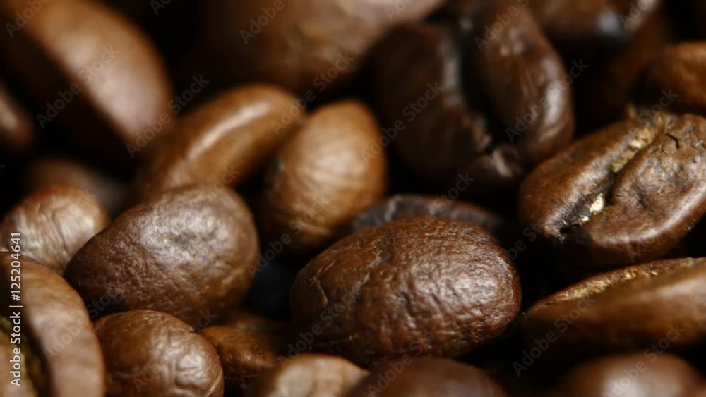 Coffee bean background. Close up. Rotating Coffee bean background. Close up. Rotating