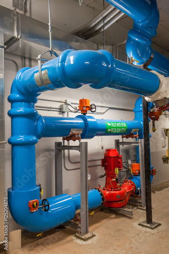 Chilled Water Pump and Insulated Piping