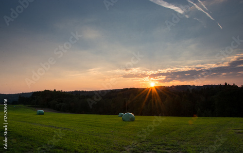 Sonnenuntergang im Bayerischen Wald