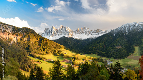 View of odle mountain