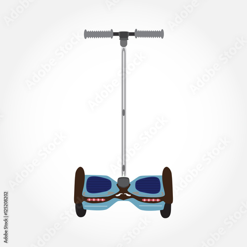 Self-balancing electric scooter, vector illustration