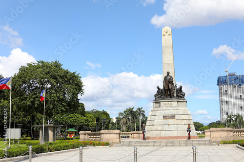 Monument in memory of Jose Rizal, national hero in Manila, Philippines