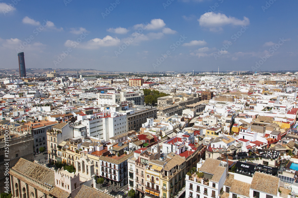 Vista de la ciudad de Sevilla desde lo alto de la catedral