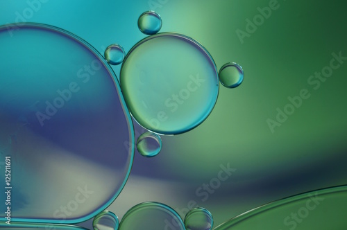 Oil drops on a water surface - abstract rainbow colored macro  343 