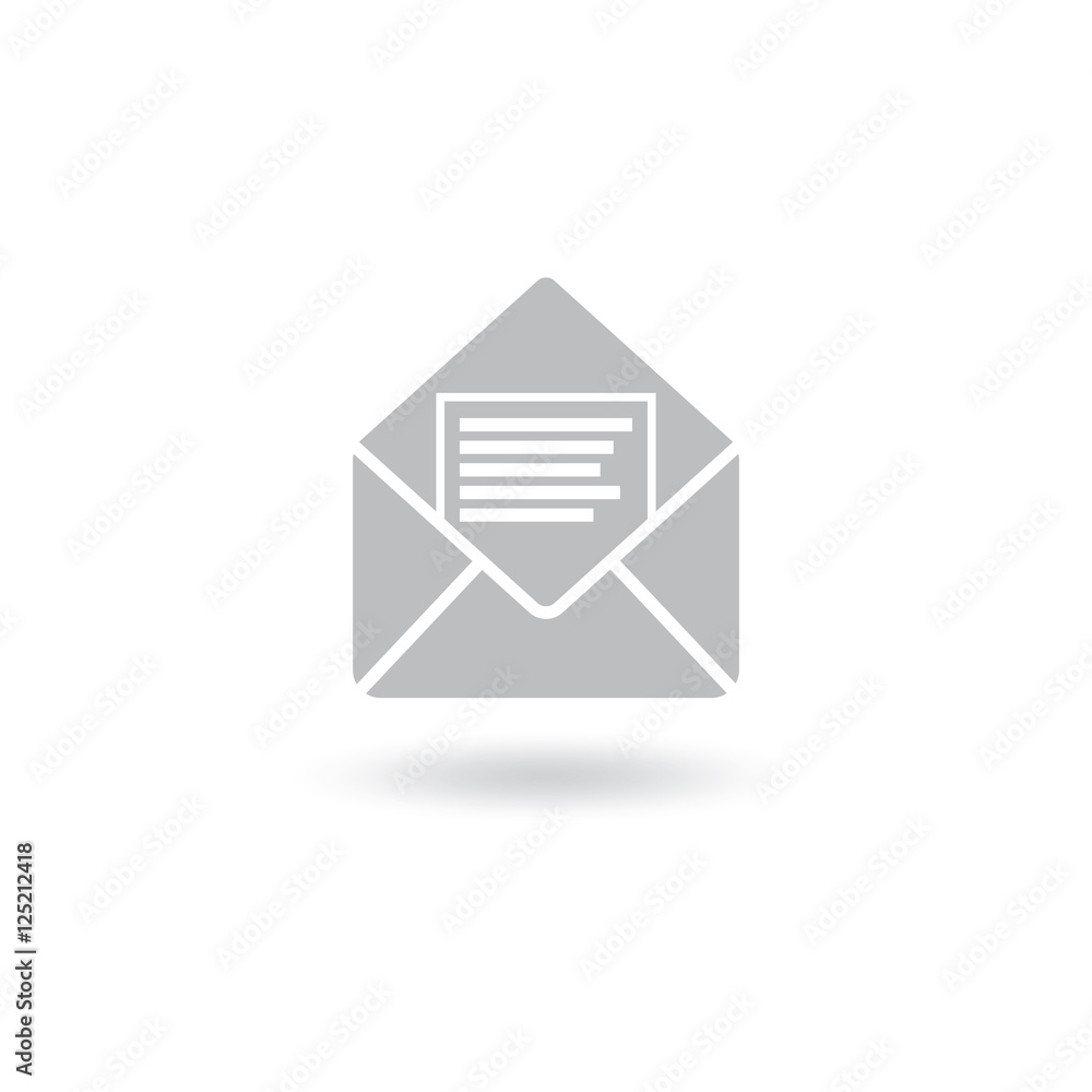Envelope Mail icon vector isolated on white background for your design ...