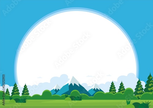 Blank Kid Diploma with Natural Scenery Background
