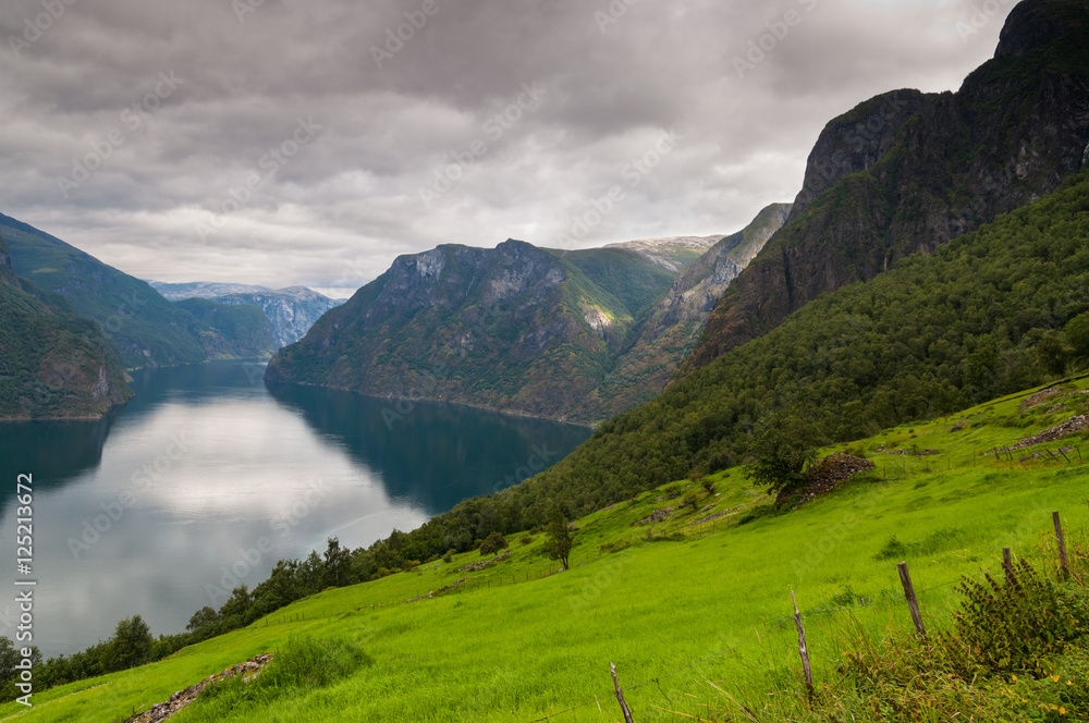 View at Aurlandfjord - pictures of Norway