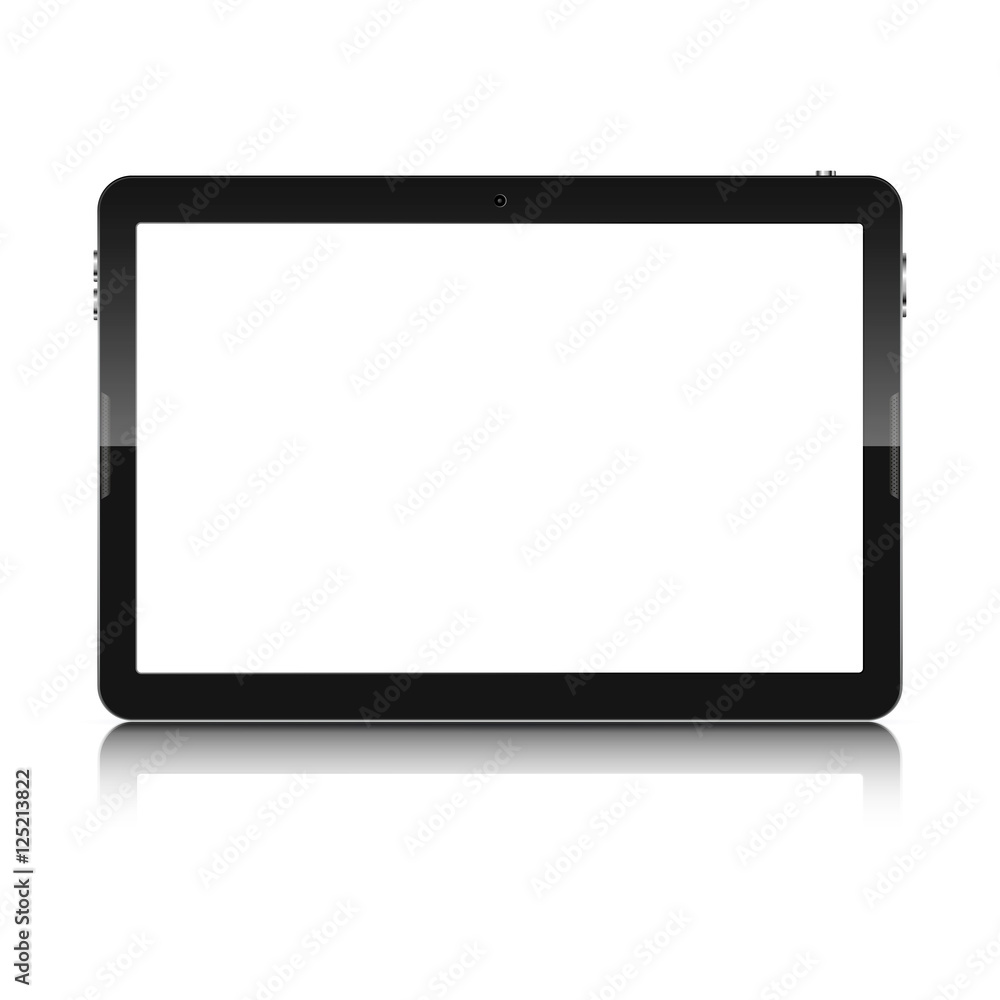 Tablet computer isolated. Vector illustration.