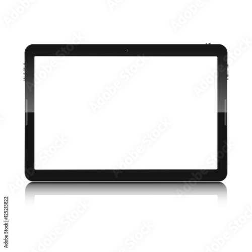 Tablet computer isolated. Vector illustration.