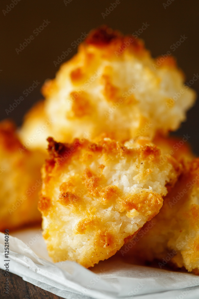 Fresh baked little coconut cookies Fresh baked little coconut cookies