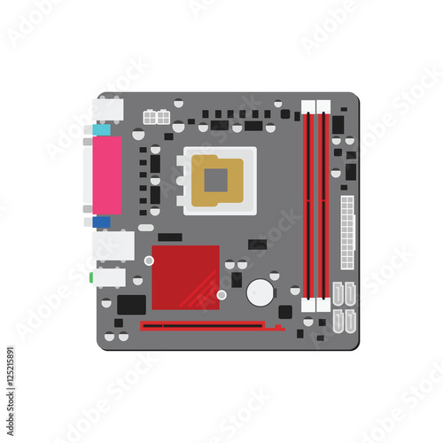 Mainboard computer concept by mainboad is micro ATX try.