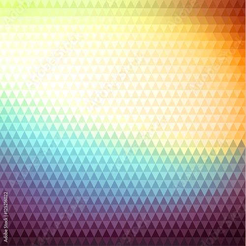 Colorful mosaic geometric triangles background