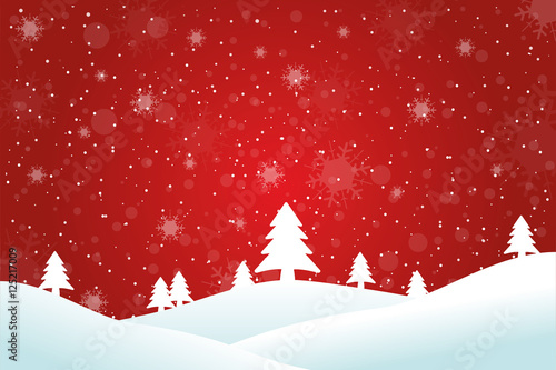 Winterlandschaft rot