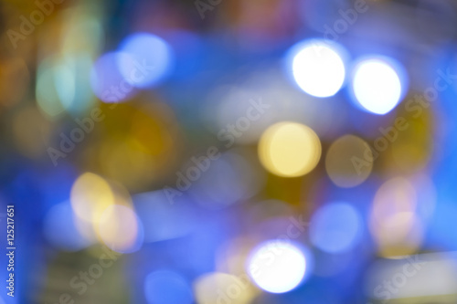 Abstract blue bokeh background