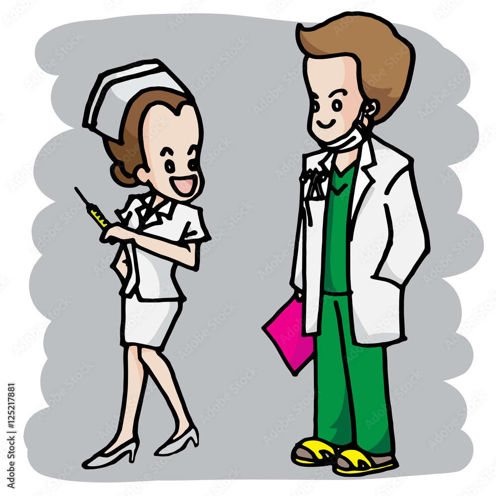 cute doctor and nurse cartoon vector character cute doctor and nurse cartoon vector character