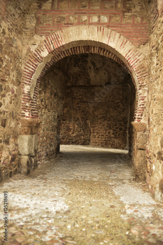 Entrada al Castillo de la familia Mendoza o Castillo de Buitrago de Lozoya, de estilo islámico (s. XIII y XIV) En el siglo XV se reforma para que lo habite el 1º marqués de Santillana,