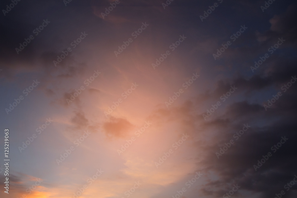 Obraz premium soft white clouds against blue sky background.