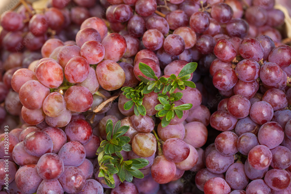 red grape decorated put on sell in fresh market, Dalat,Vietnam