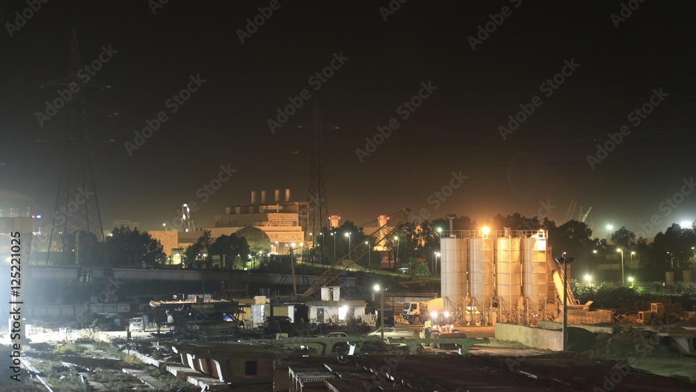 Naklejka premium Preparing Concrete 